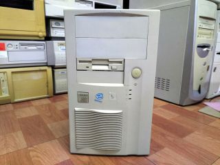 Old At Computer Case,  With Fdd 3.  5 " Floppy Disk,  With Power Suply Pc Vintage