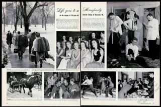 1940 Bowdoin College Party 11 Photo Vintage Print Article