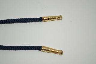 Vintage National Rifle Association NRA - Seal Bolo Tie Gold Tone with Navy Cord 3