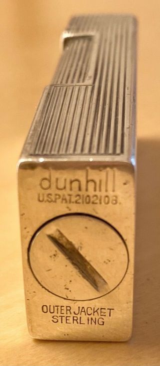 Rare Dunhill Rollagas Sterling Silver Pocket Lighter 5