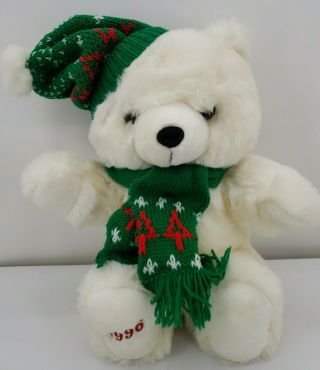 Vintage 1996 Christmas Teddy Bear Plush 20 " Stuffed Animal Kmart