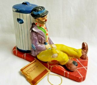 Vintage Emmett Kelly Jr Clown Hobo Figurine Porcelain From Flambro 951