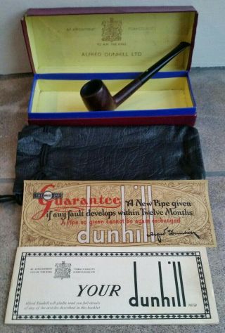 Scarce Boxed Group 1 1950s Dunhill Bruyere Estate Pipe 105 F/t Pipa Pfeife