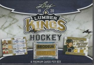 2019 - 20 Leaf Lumber Kings Hockey Factory Box 4 Premium Hits Per Box.