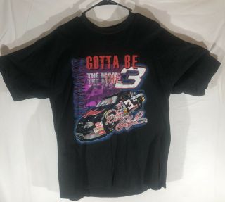 Dale Earnhardt Sr Vintage Goodwrench Shirt Black Two Sided Rare 1998 Winston Cup
