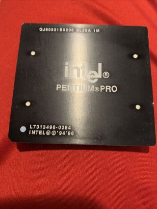 Vintage Intel Pentium Pro Gj80521ex200 Sl25a 1m 200mhz Pinned Processor Cpu