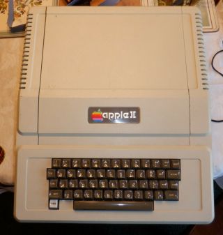 Vintage Apple Ii Computer Model A2m001 With Printer Card And Extra Memory Card