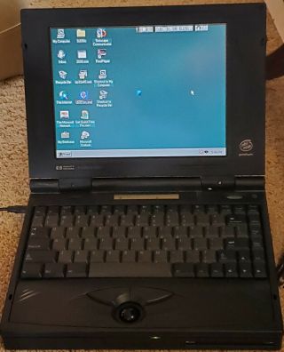Hp Omnibook 5000ct Laptop 90mhz Pentium (r) 16mb Ram 1.  2gb Hd Windows 95