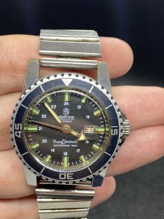 Mortima Datomatic 17 Jewels Vintage Diver Watch