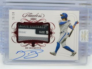 2020 Flawless Bo Bichette Ruby Rookie Tag Patch Auto Autograph /20 Blue Jays R3