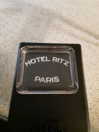 Vintage Hotel Ritz Paris Glass Ashtray