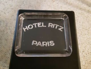 Vintage Hotel Ritz Paris Glass Ashtray 2