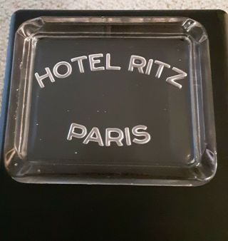 Vintage Hotel Ritz Paris Glass Ashtray 4