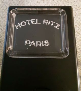 Vintage Hotel Ritz Paris Glass Ashtray 5
