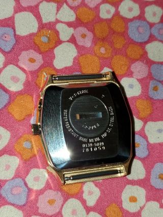 NOS RARE UNIQUE Men ' s Vintage 1977 ' s DIGITAL Watch SEIKO 0139 - 5019 CASE ONLY 2