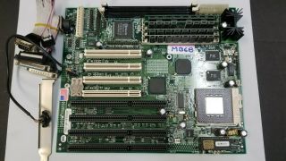 Intel Triton Socket 7 Motherboard,  Intel Pentium 166 Cpu 64mb Ram Mb68