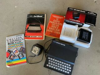 Vintage Timex Sinclair 1000 Personal Computer & 16k Ram & Books