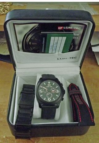 Lum - Tec M - Chrono Big Date M48 44mm Limited Edition Black Pvd Stainless Steel