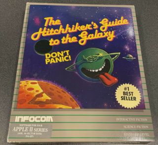 Hitchhiker’s Guide To The Galaxy Infocom Game Apple Ii 48k Iie Vintage Computer