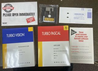 Borland Turbo Pascal 7.  0 For Dos Vintage Old Stock Priority