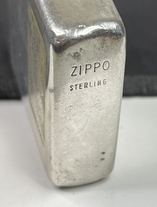 Vintage Sterling Silver Zippo Lighter - Very Rare Early Piece