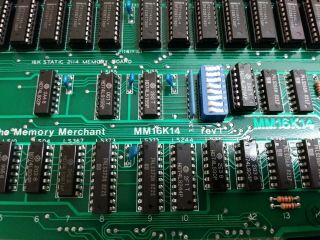 The Memory Merchant S - 100 16K Static 2114 Memory Board MM16K14 3