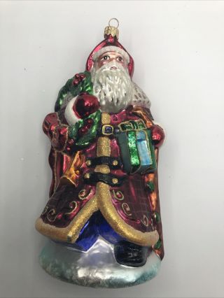 Christopher Radko Christmas Ornament Vintage Ruby Santa 99 - 300 - 0 Large Santa