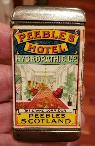 Hotel - Hydropathic Peebles Scotland Celluloid Wrapped Match Safe