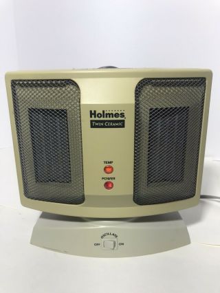Vtg Holmes Twin Ceramic Oscillating Portable Electric Heater Hch - 4199.