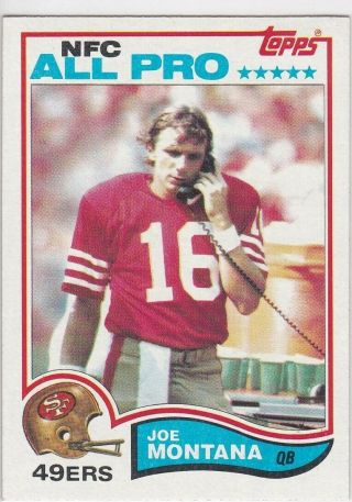 Joe Montana 1982 Topps Vintage Football San Francisco 49ers 2nd Year Card