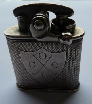 Fine Early Silver Colibri Olgc Golf Club Presentation Petrol Pocket Lighter