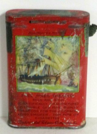 (RARE) Paul Jones Red Tobacco Pocket Tin 2