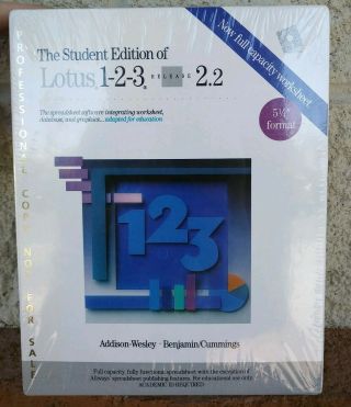 Lotus 123 Release 2.  2 For Dos Vintage Software Disk Size 5.  25 "