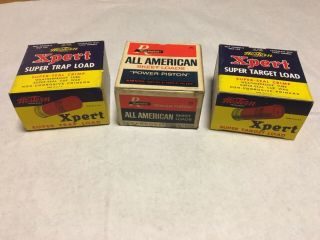 Vintage Shotgun Shell Boxes Remington Western Xpert 12 Ga Empty Ammo Boxes