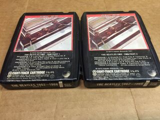 Rare Vintage 8 Track Music Tapes “the Beatles 1967 - 1970 Part 1 & 2”