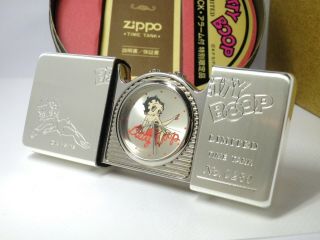 Betty Boop Zippo Time Tank 1995 Clock Mib Rare  680212d14