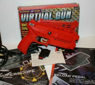 Vintage Nuby Virtual Gun Controller For Playstation & Sega Saturn Model Nb - 278