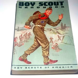 Vtg.  Boy Scout Handbook 1959 Sixth Edition First Printing Normal Rockwell Cover