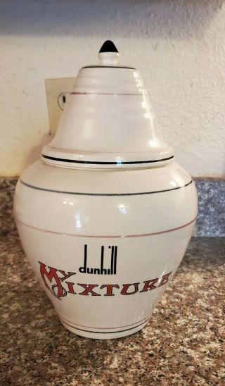 Dunhill " My Mixture " Tobacco Jar Vintage Japan Advertising 11 " Tall England