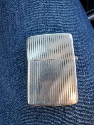Vintage sterling silver zippo lighter 2