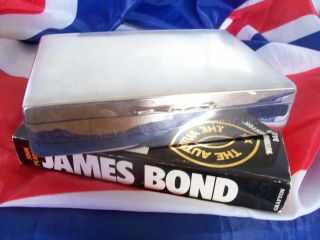 Ian Fleming,  James Bond 007,  Mi6.  Goldeneye.  Silver Plated Cigarette Box.