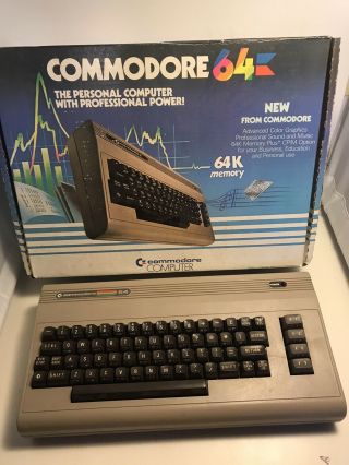 Commodore 64k Personal Keyboard Computer W/box
