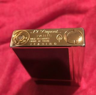 S.  T.  Dupont Gatsby Ligne 2 large black Laque de Chine & gold strong ' ping ' 6