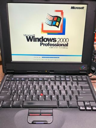IBM ThinkPad 390E Windows 95 98 Laptop,  docking bar,  3 power cords,  mouse 2