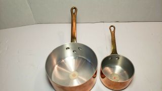 Vtg.  Tin Lined Copper Pots - Made In Canada