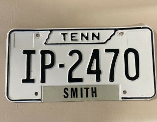 Tennessee Tn Vintage License Plate Tag 1966 Smith County Co Ip - 2470