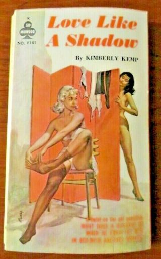 Vintage 1962 " Love Like A Shadow " K.  Kemp - Lesbian Adult Paperback Sleaze