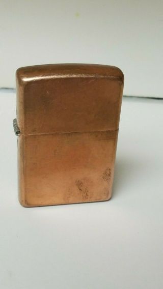 2003 Zippo Solid Copper Full Size Lighter/very Rare/very