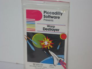 Vintage Software Apple Ii Iie Iic Game Warp Destroyer In Package