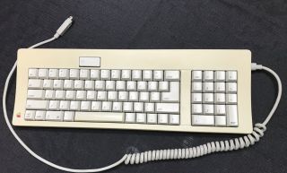 Vintage Apple Keyboard For Macintosh Se,  Iigs Adb W/ Orange Alps M0116 W/ Cord